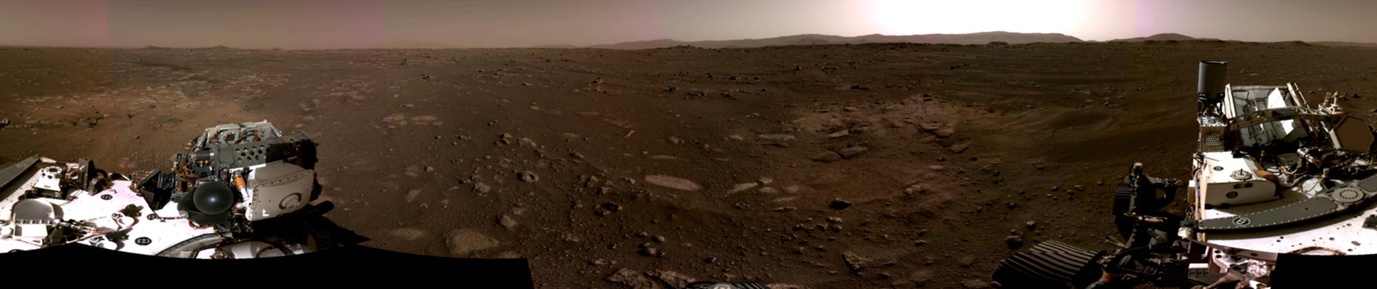 Perseverance's first Panoramic. Credit: NASA/JPL-Caltech